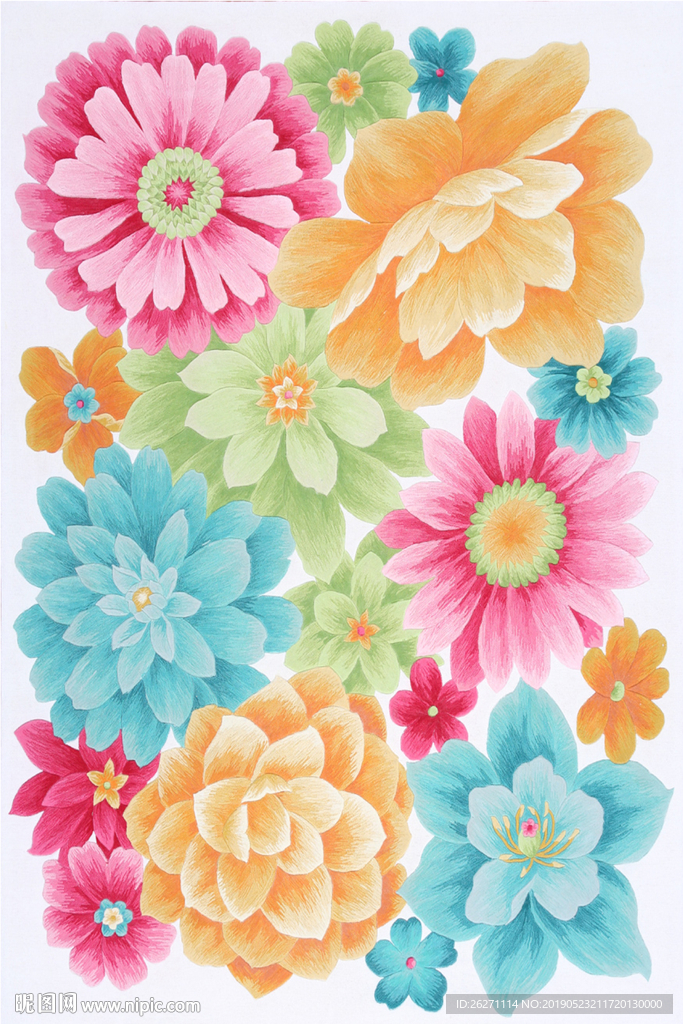欧式 花朵 地毯 高清图