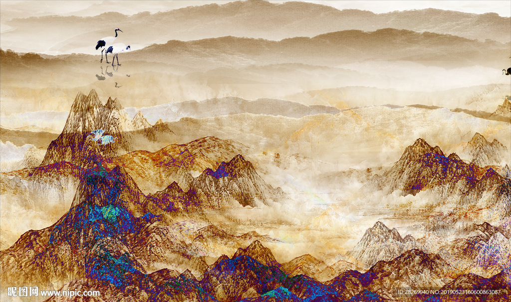 山水背景墙