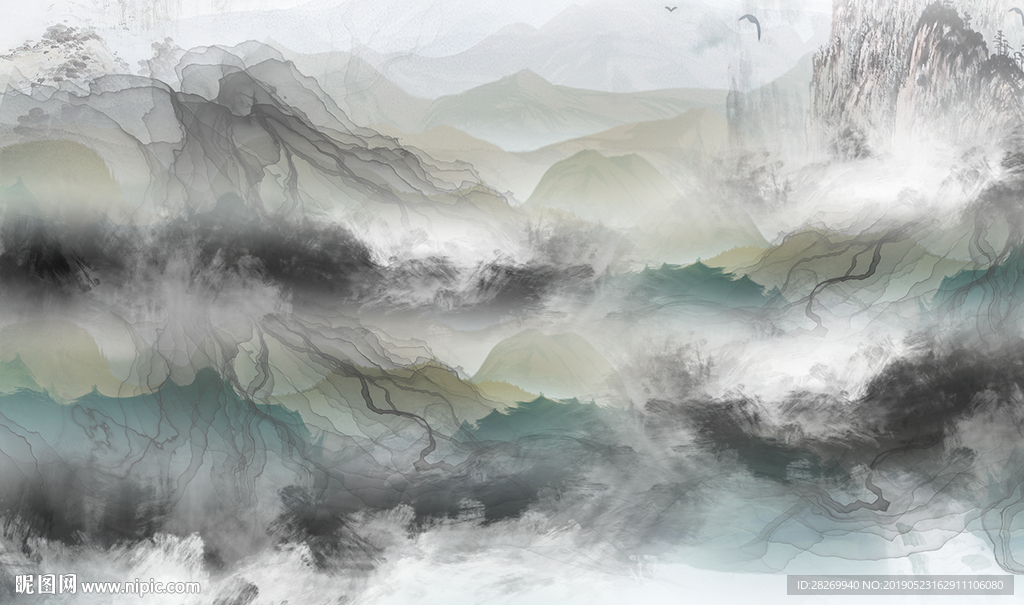 山水背景