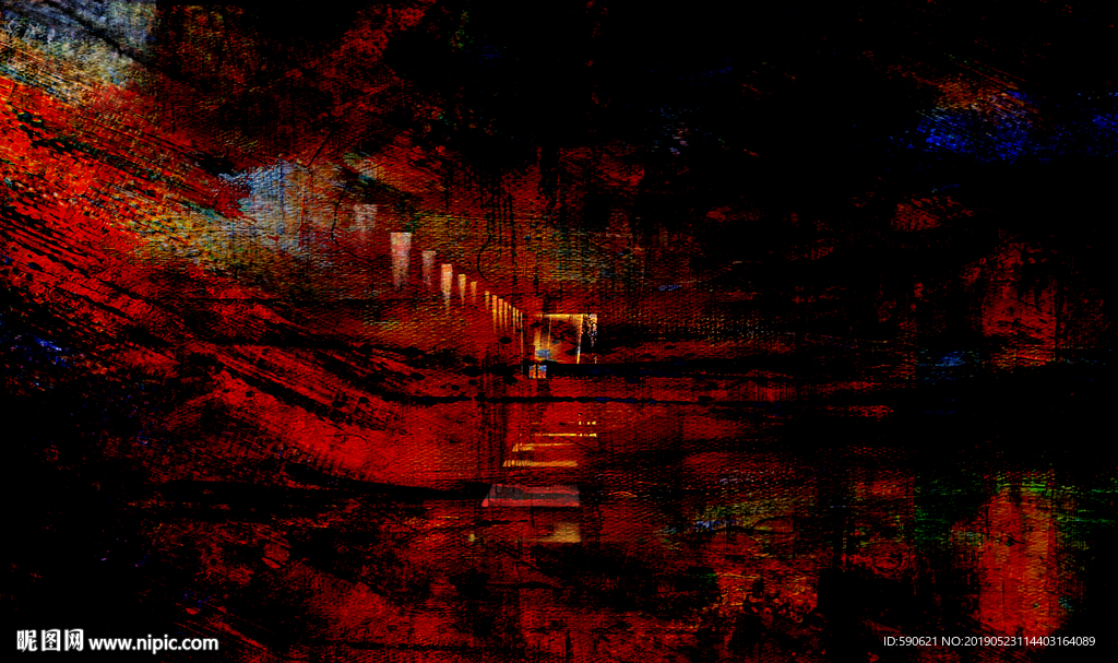 抽象油画