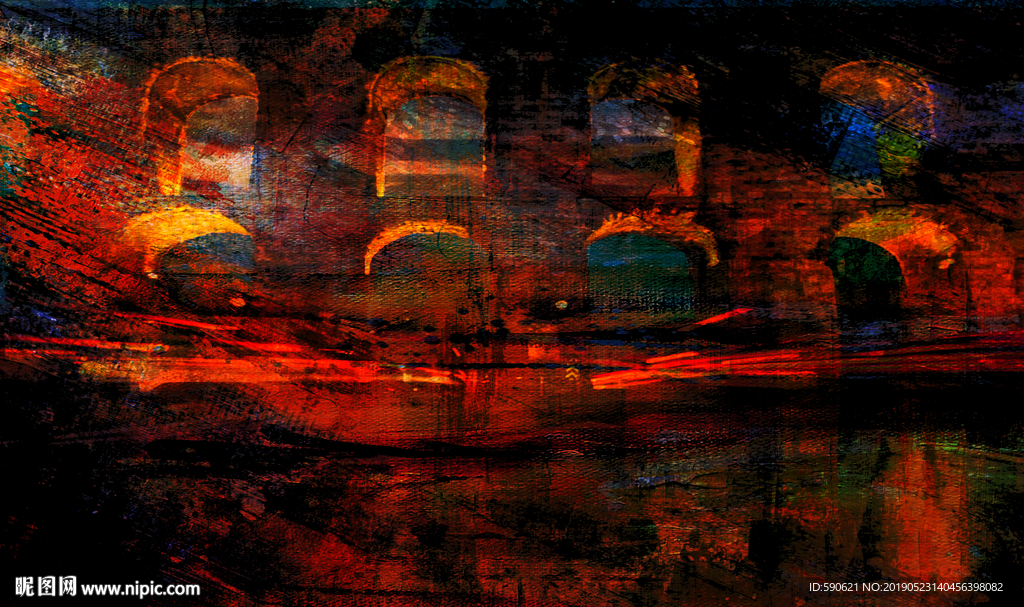抽象油画