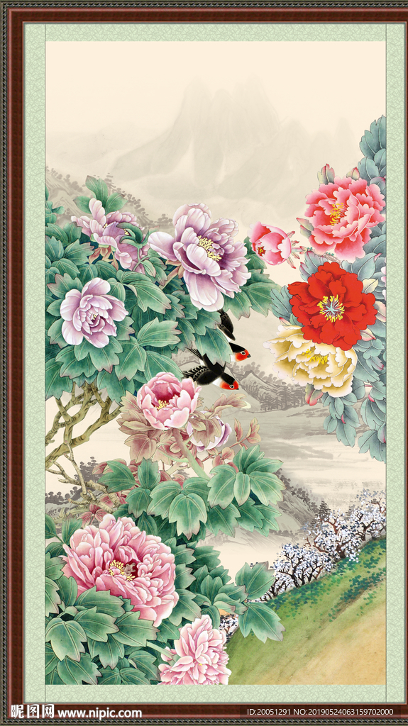 国画牡丹