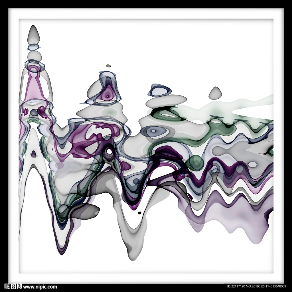 大写意水墨山水画 新中式