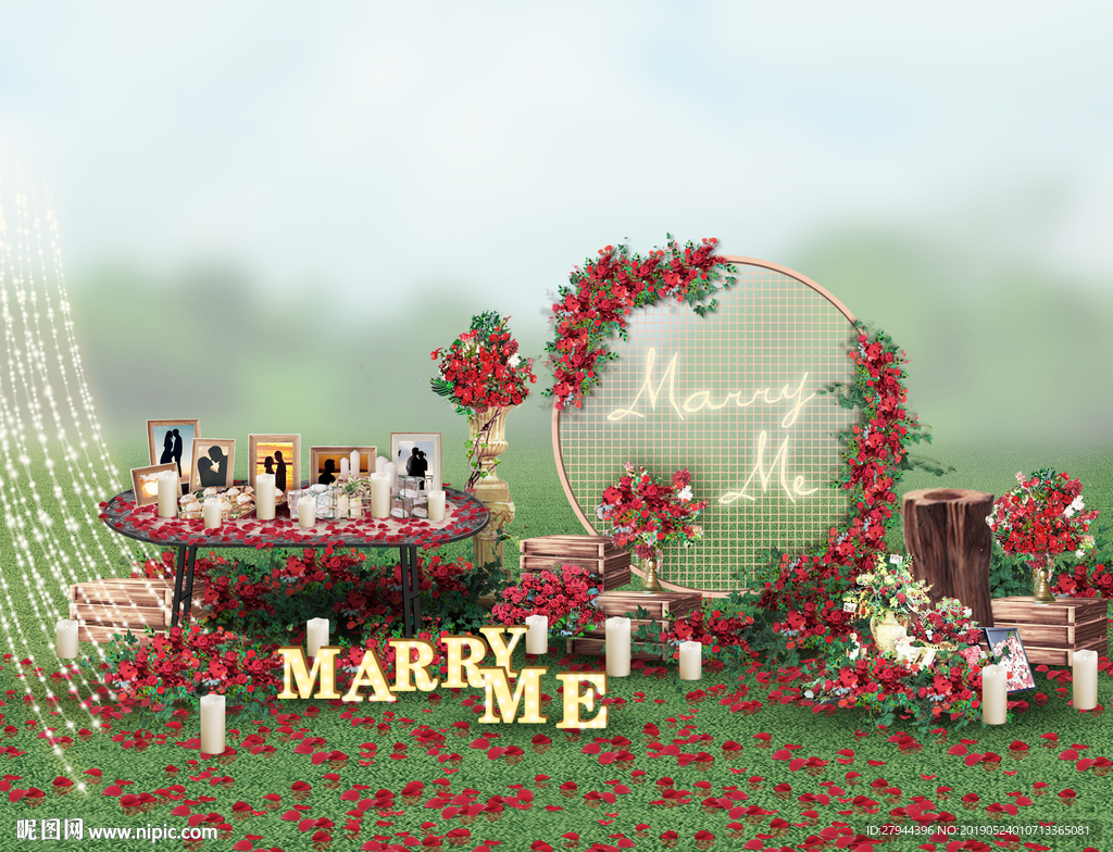 红色求婚效果图