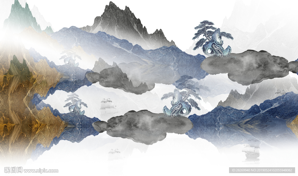 山水背景墙