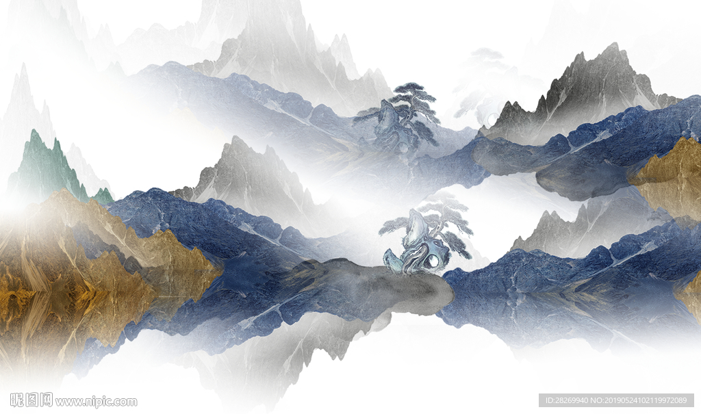 山水背景墙