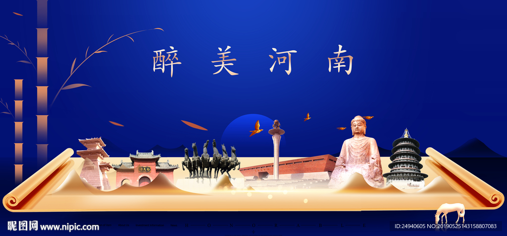 河南省印象城市形象广告海报
