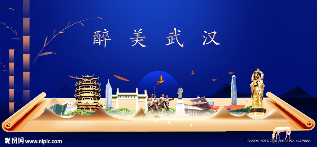 武汉印象城市形象广告海报