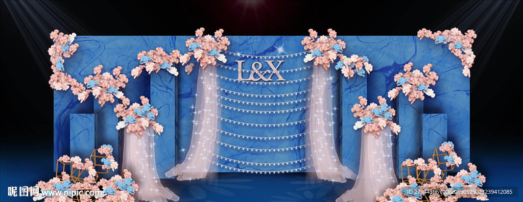 蓝色大理石婚礼留影区