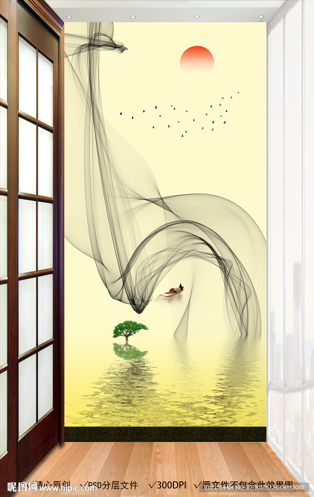 走廊抽象画