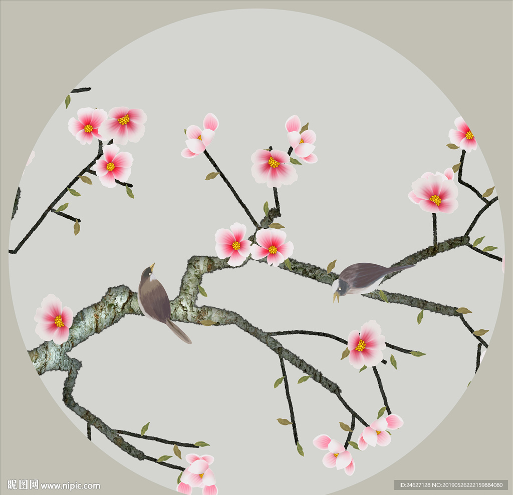 书房花鸟装饰画