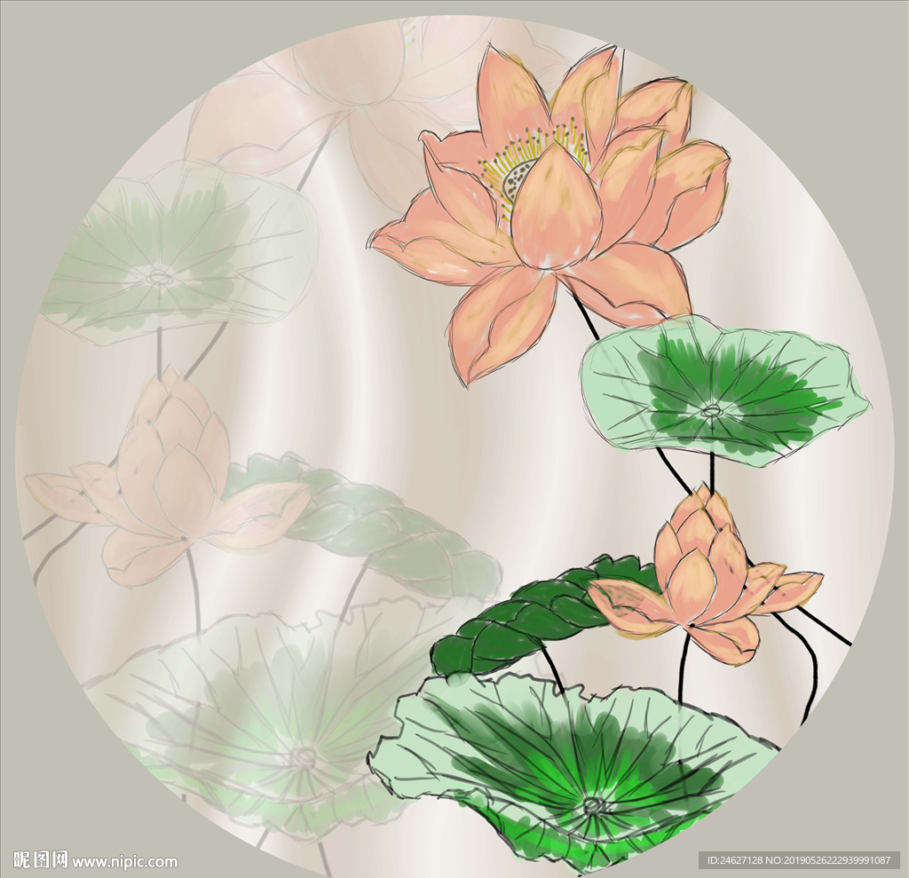 荷花画