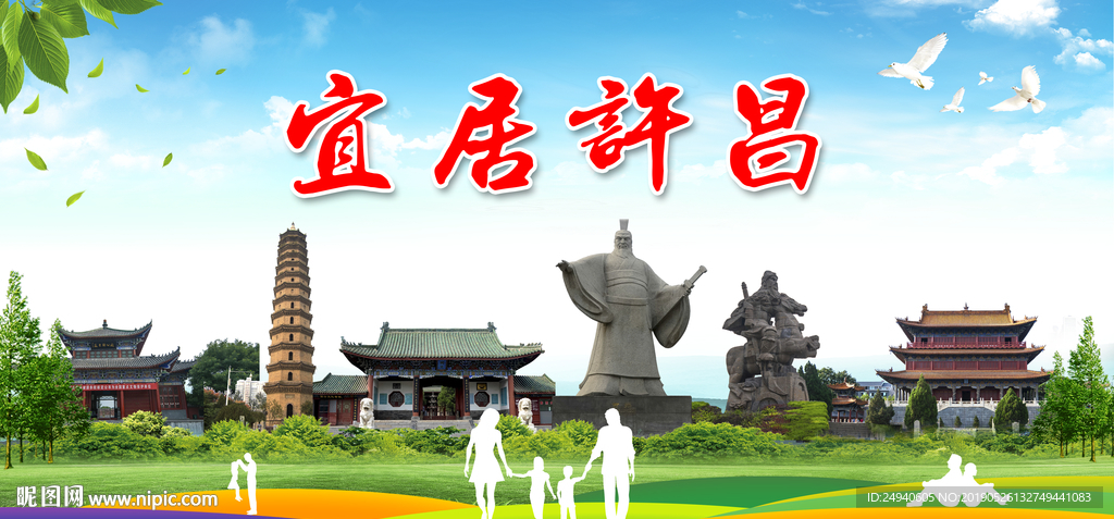 许昌宜居绿色城市形象广告海报