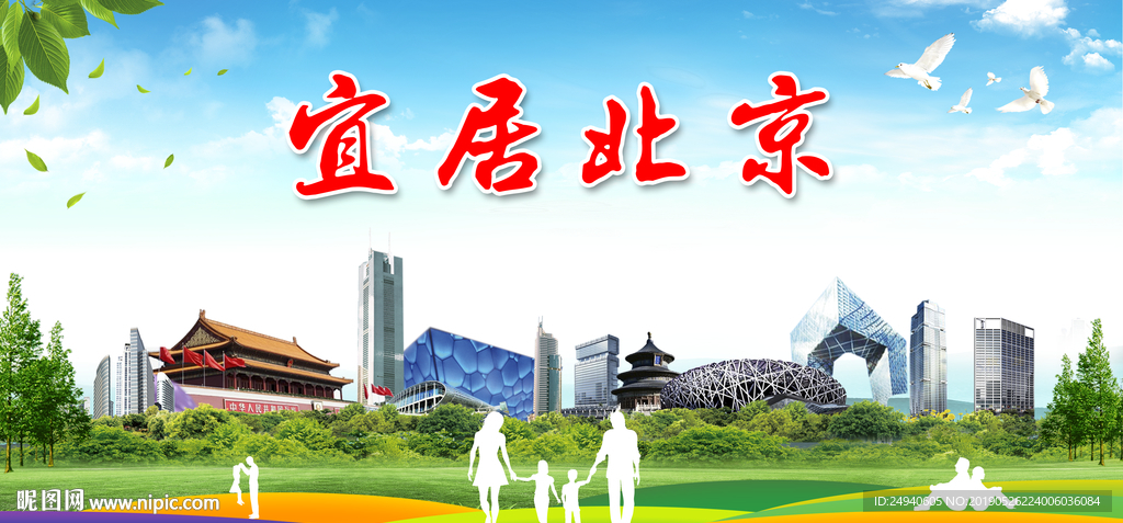 北京宜居城市形象广告海报