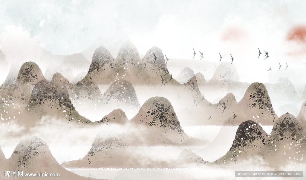 意境山水背景