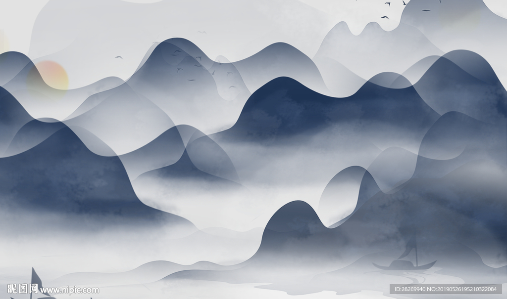 现代水墨画