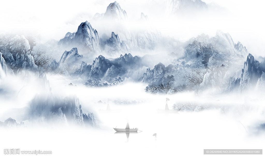 意境山水背景
