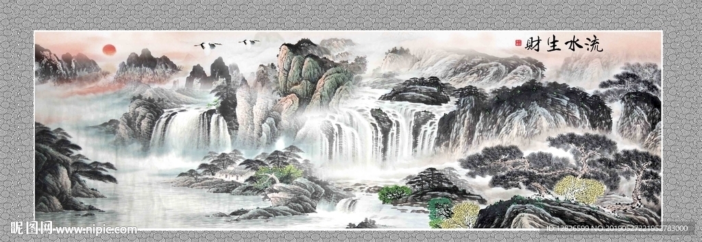 国画山水风景