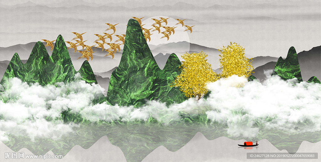 抽象山水画