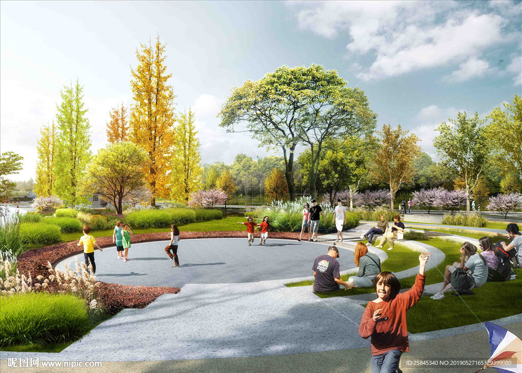 广场景观图图片