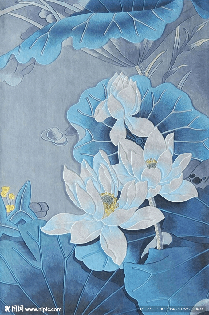 简约花卉客厅卧室彩印地毯