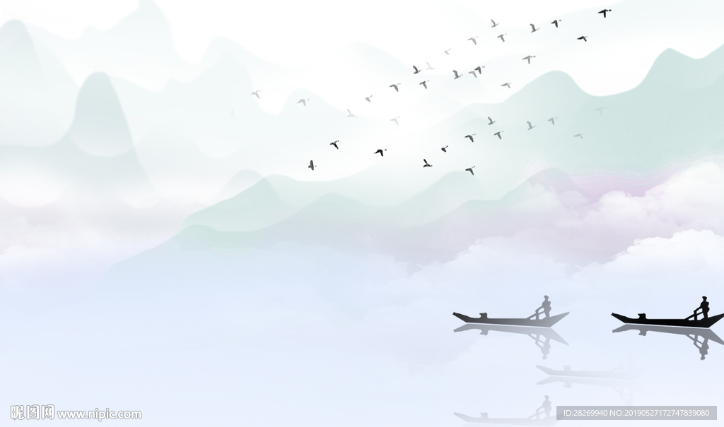 水墨山水画