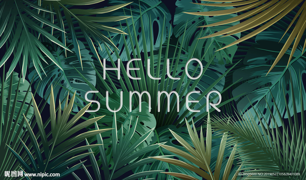 现代植物背景墙