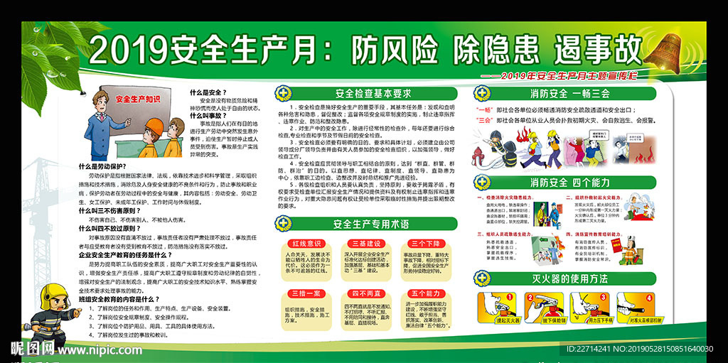 2019年安全生产月宣传栏