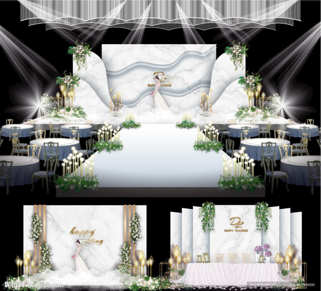 大理石婚礼主题婚礼