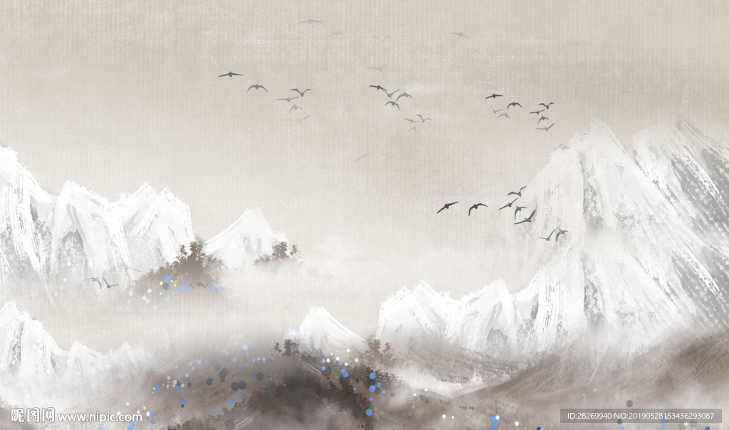 水墨山水画