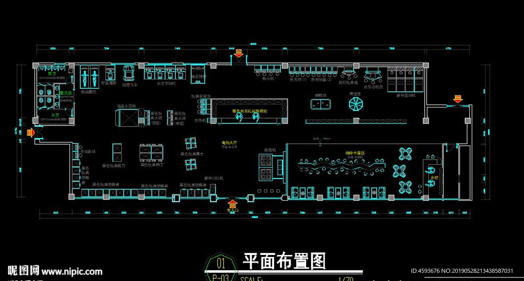 电玩城CAD施工图