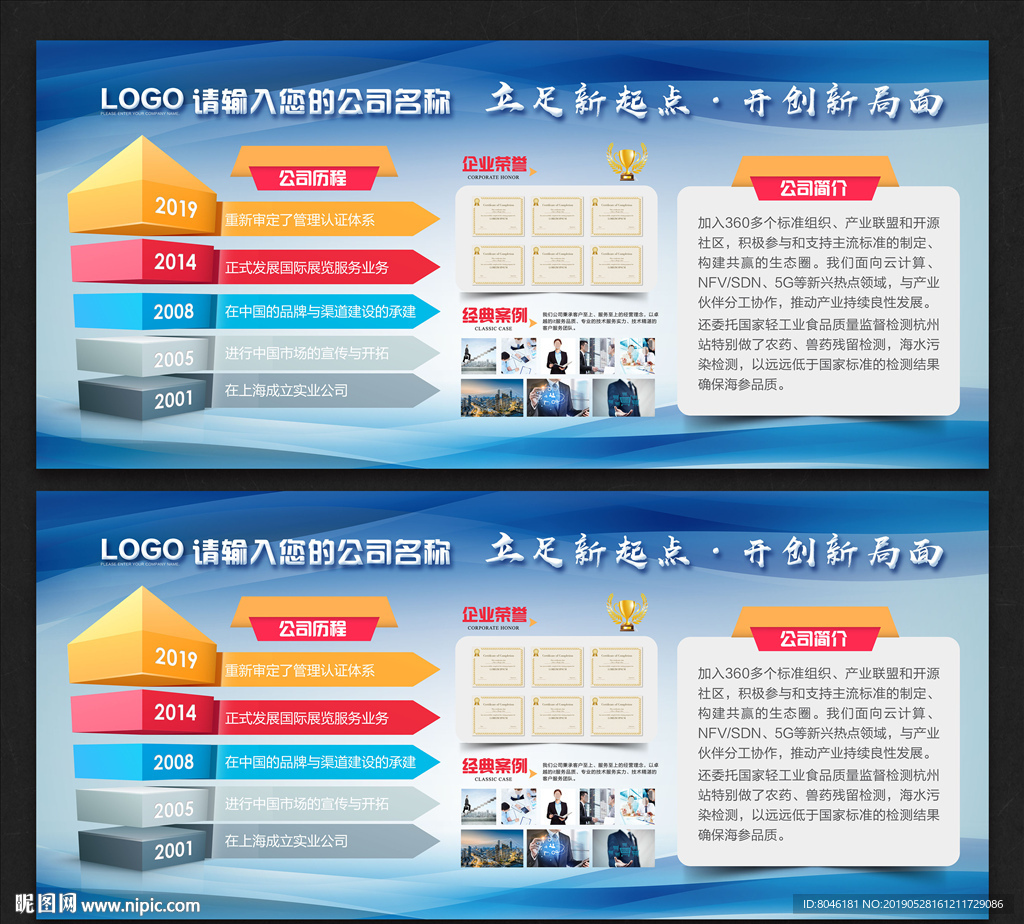 公司历程简介展板