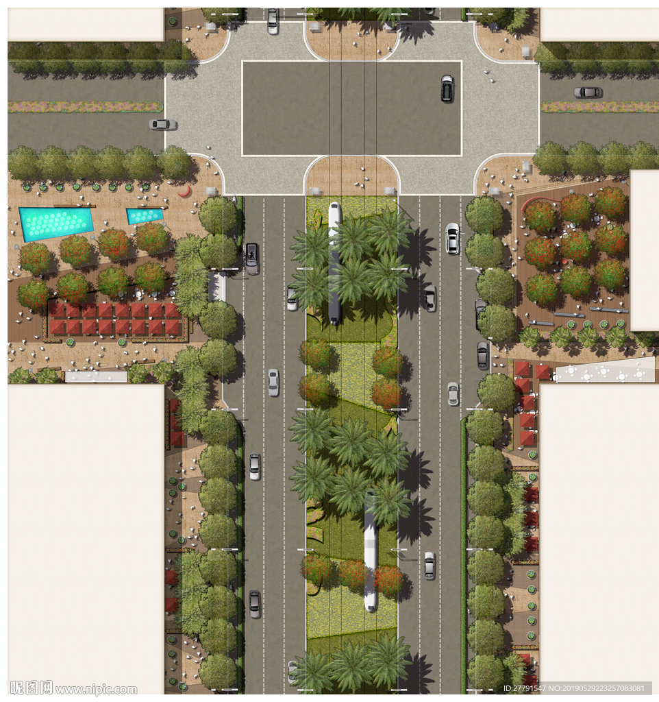 道路景观设计平面