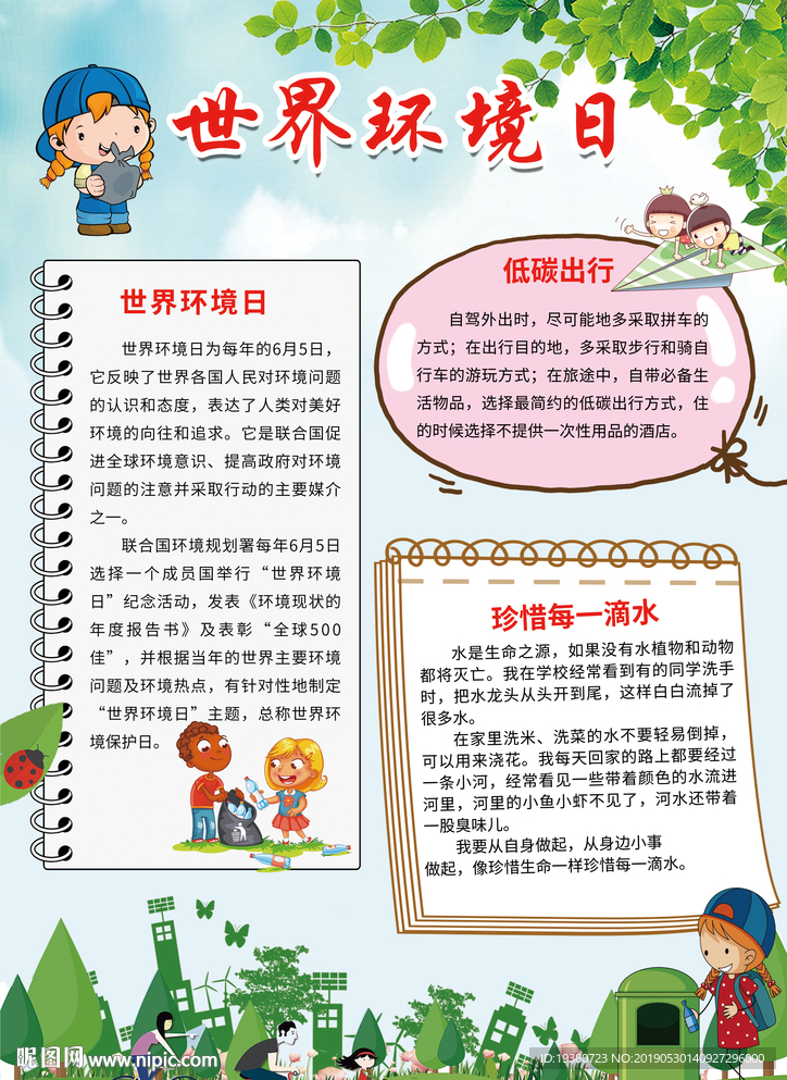 世界环境日小报