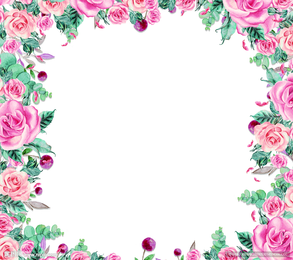 皮套喷绘花草环花圈手绘图