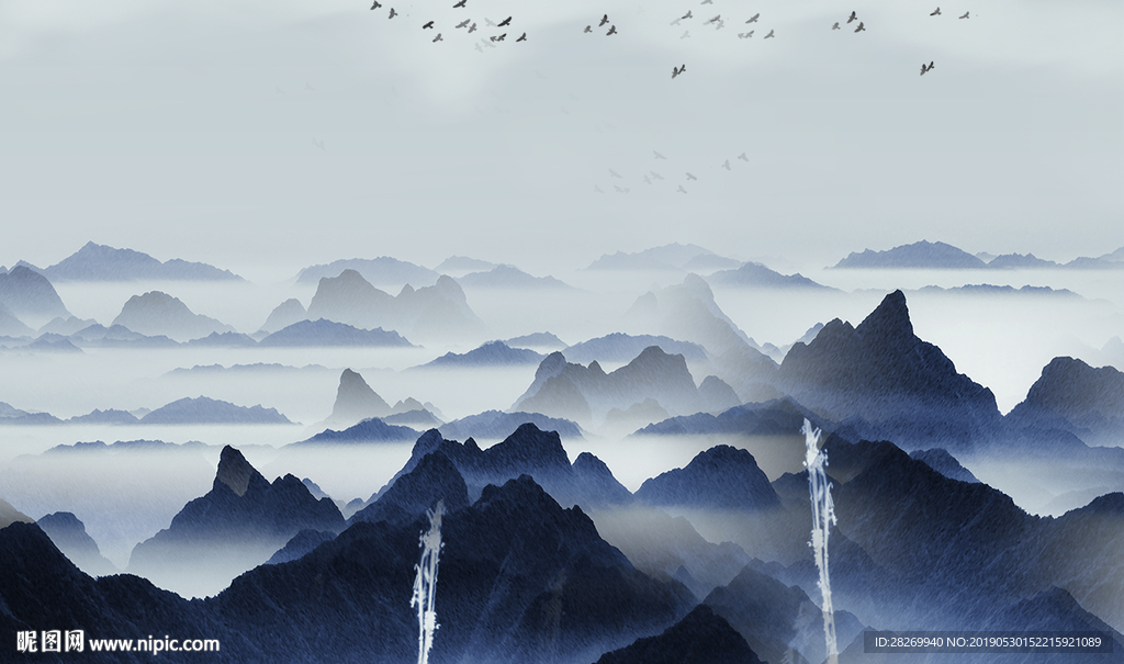 现代水墨画