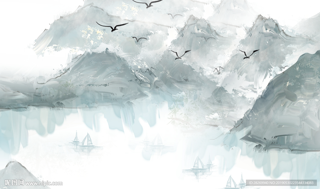 水墨山水 ]