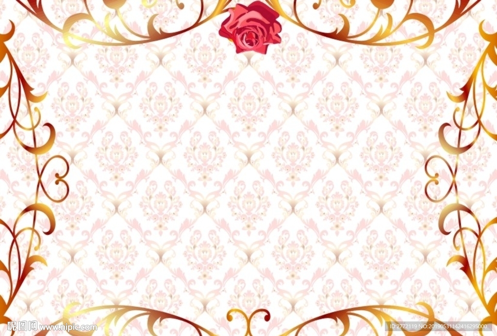 金版火红 荣誉奖底纹