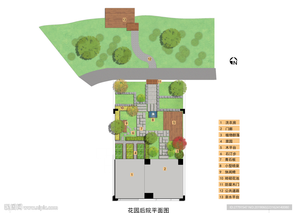 别墅庭院景观设计平面图