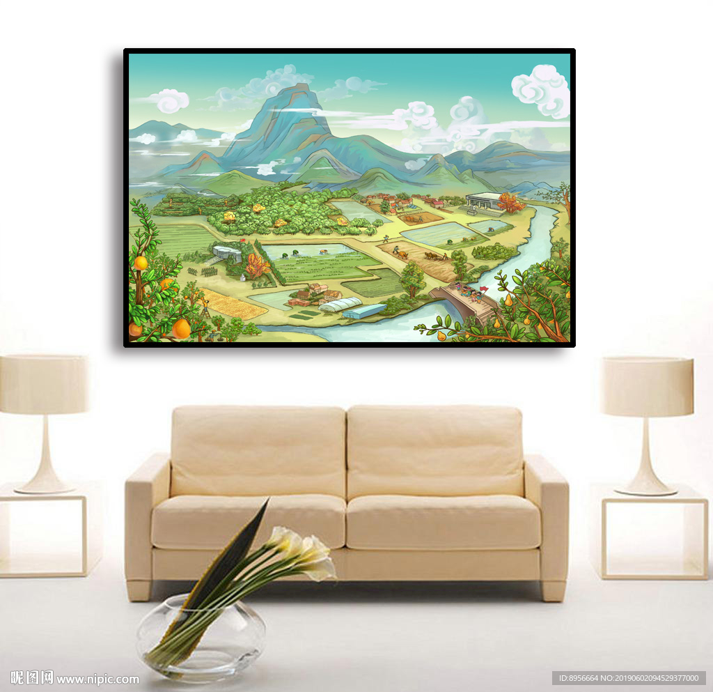 室内无框装饰画