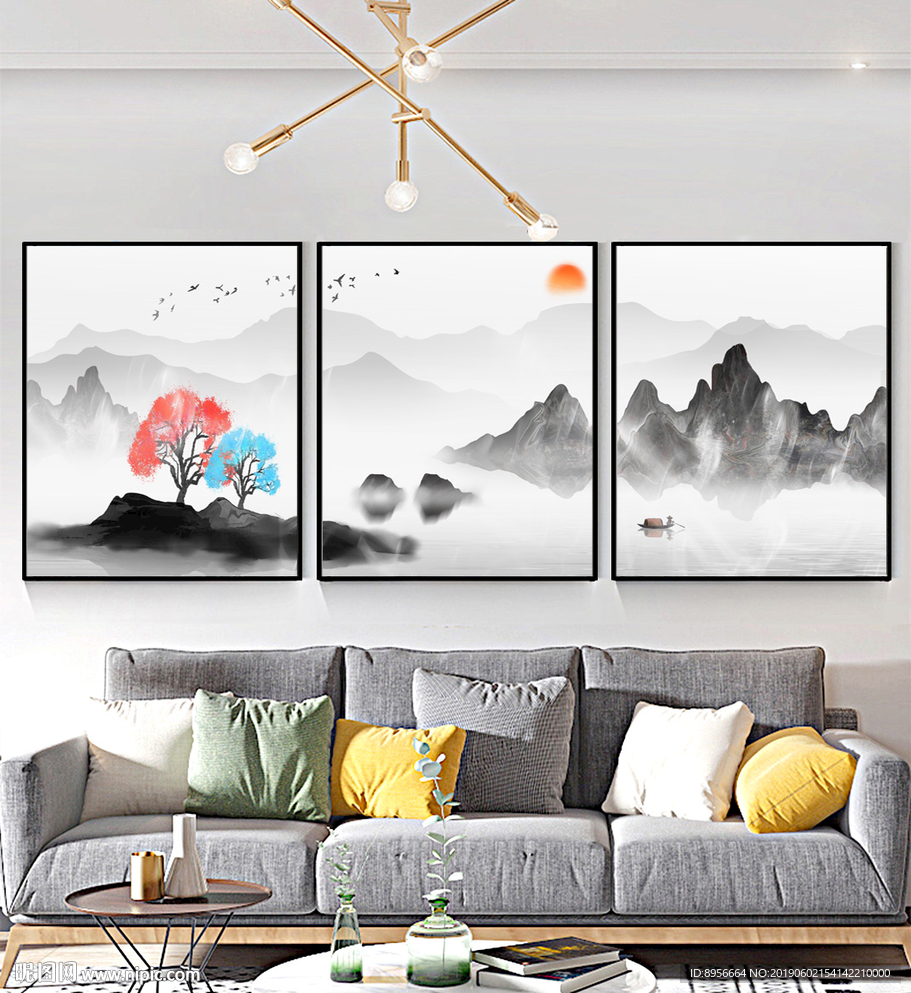 新中式室内装饰画