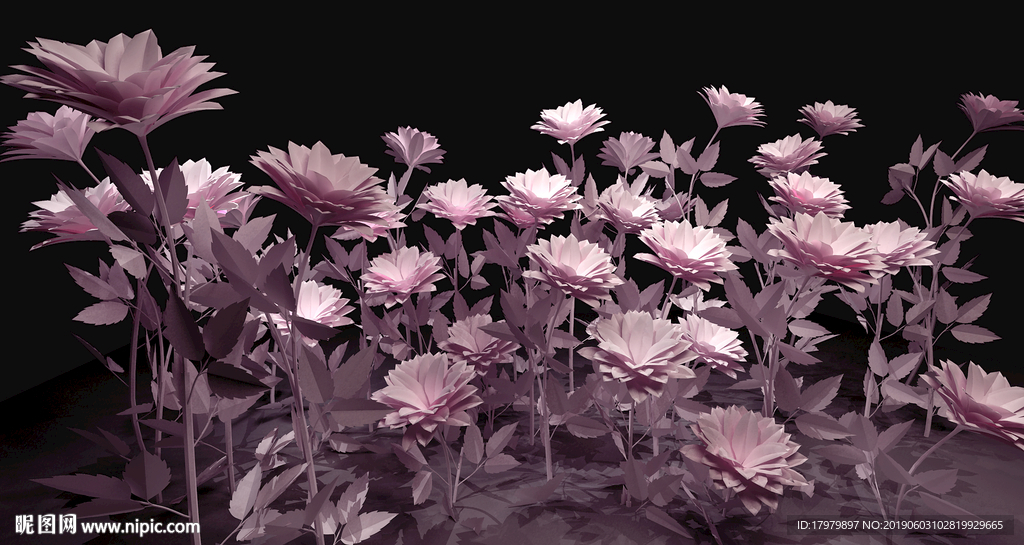 3D纸花模型