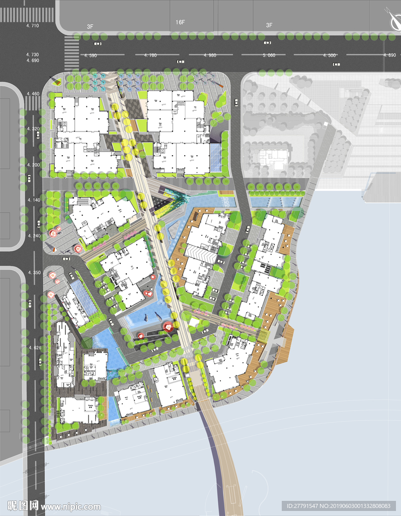 居住小区景观设计彩平图
