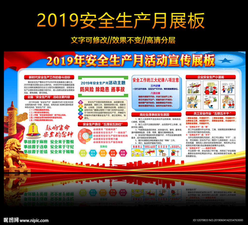 2019全国安全生产月展板