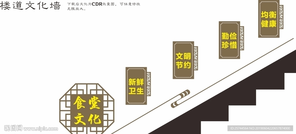 食堂楼道文化墙