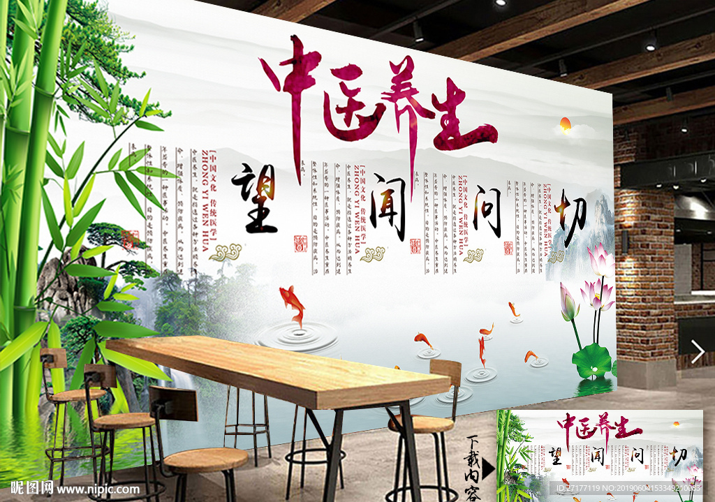 中医养生背景墙