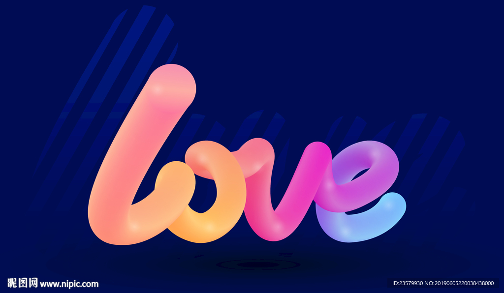 LOVE炫彩艺术字