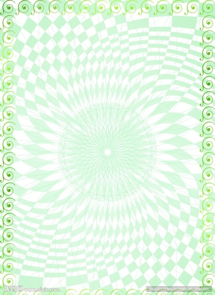 青翠丝 绿色证件纹