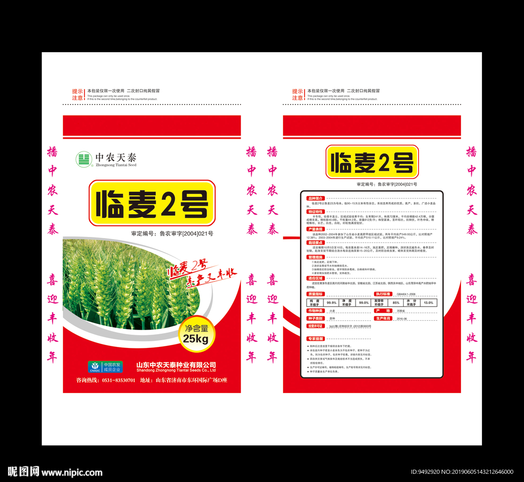 小麦种子 平面展开效果图