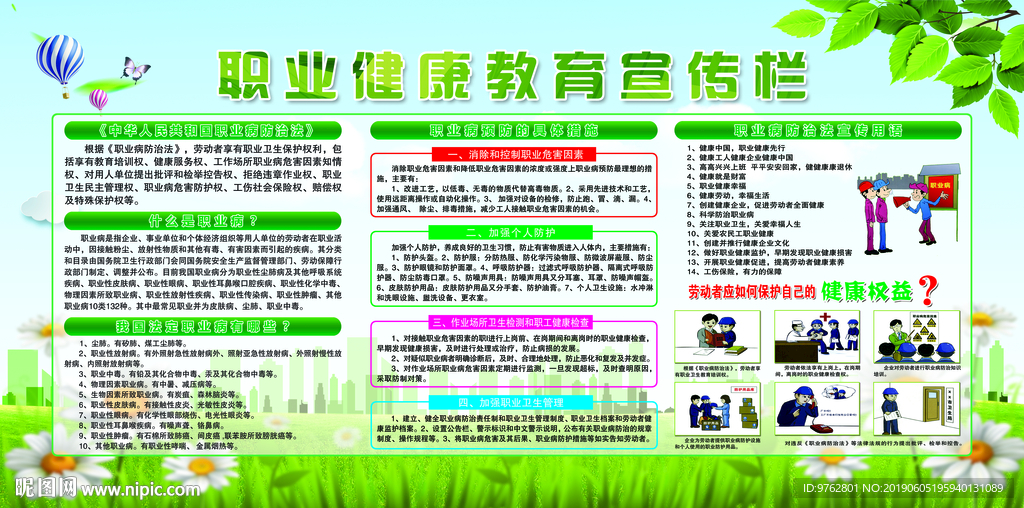 职业健康教育宣传栏